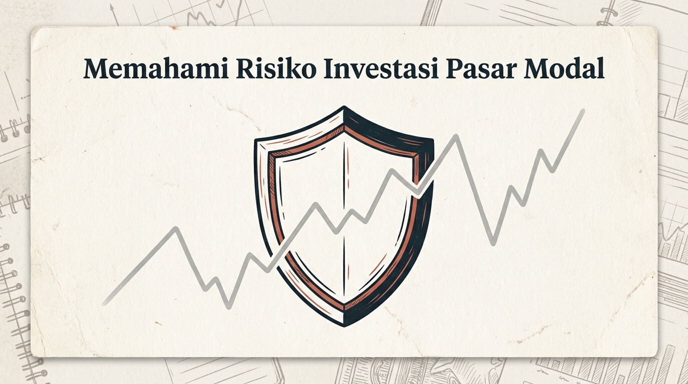 Ilustrasi perisai sebagai lambang pengelolaan risiko investasi