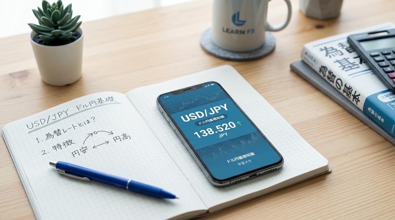 ドル円の基礎知識とレートの読み方に関する解説記事のイメージ